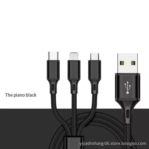 Yijiashishang Custom 120cm 3 in 1 Micro USB Type C Multi Connector Charger Cable